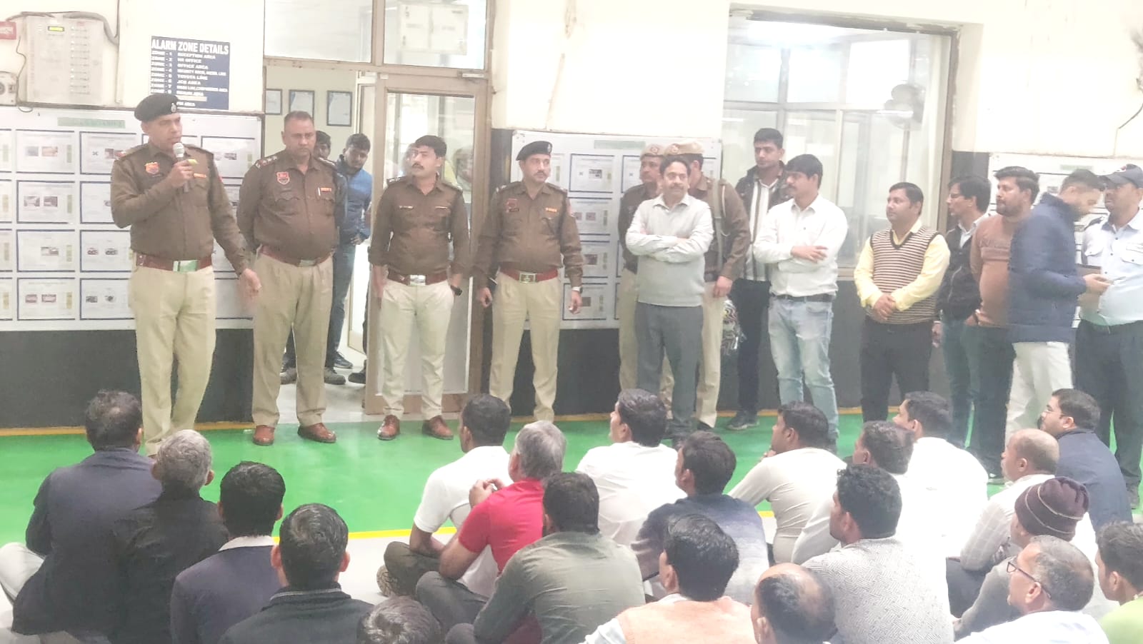 Under Haryana Uday Outreach Programme, District Police Rewari made the employees of Revent Company Dharuhera aware about drug de-addiction, cyber fraud, traffic rules and women safety.