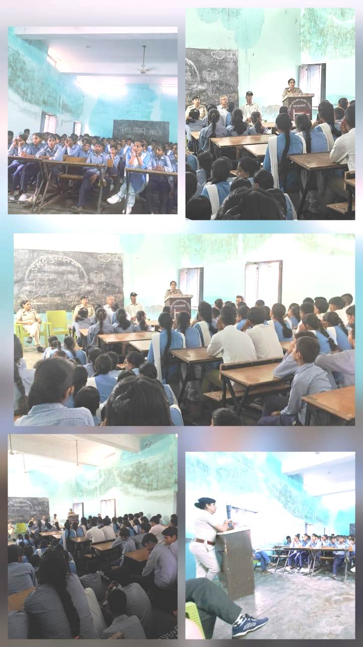 जिला पुलिस की दुर्गा शक्ति टीम ने गवर्नमेंट सीनियर सैकेन्‍डरी स्‍कूल, श्‍योराज माजरा में छात्राओं को डायल 112, ट्रिप मॉनिटरिंग सुविधा, साइबर अपराध व महिला/बच्चों विरुद्ध अपराधों सहित विभिन्न जानकारी देकर जागरूक किया तथा आत्मरक्षा के गुर भी सिखाए।
