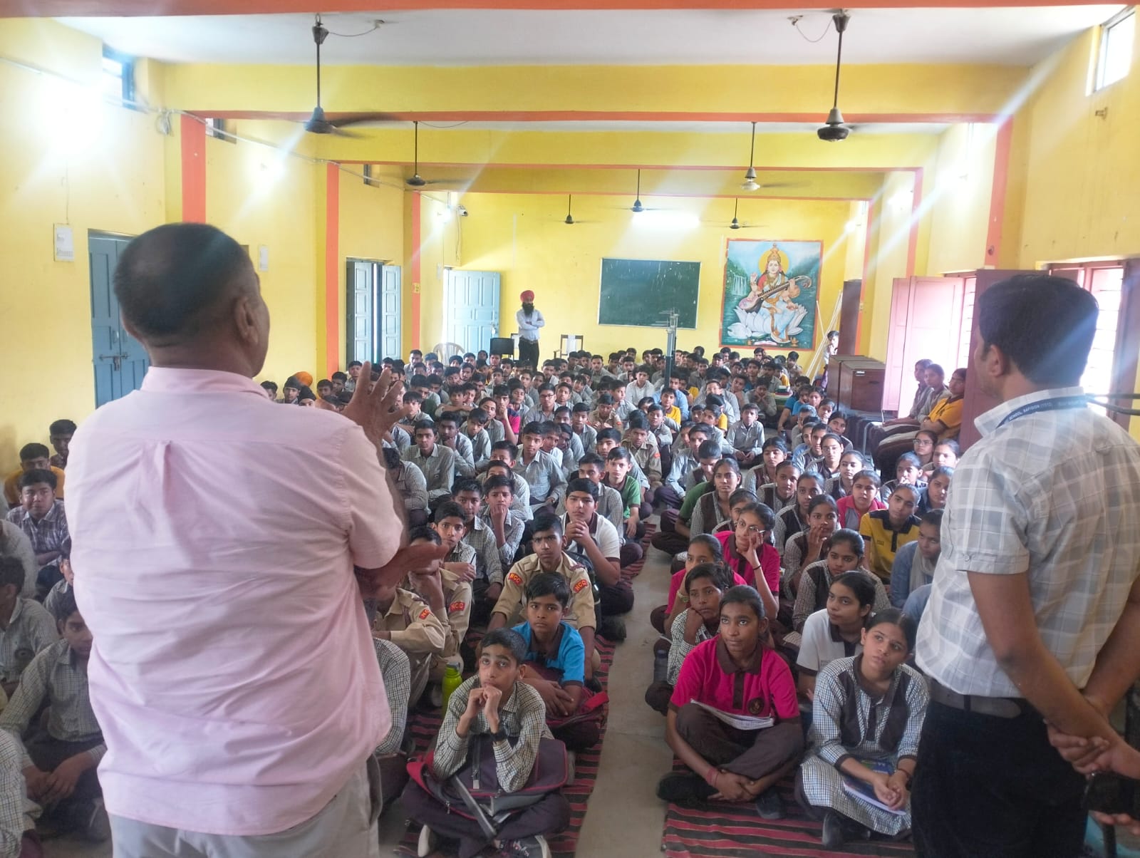 Anti drug use campaign Government model Sanskriti senior secondary school safidon